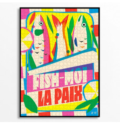Puzzle 1000p - Piece & Love -  Fish-moi la paix
