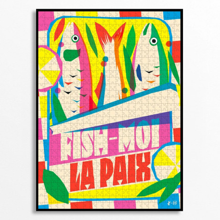 Puzzle 1000p - Piece & Love -  Fish-moi la paix