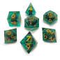 Repliquant - Set de 7 dés - Oeil de Dragon Mouvant Vert Repliquant - Set de 7 dés - Oeil de Dragon Mouvant Vert