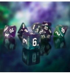 Repliquant - Set de 7 dés - Résine Tumultueux Vert