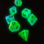 Repliquant - Set de 7 dés - Résine Vert Phosphorescent