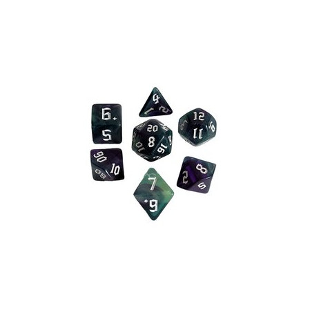 Repliquant - Set de 7 dés - Résine Tumultueux Vert