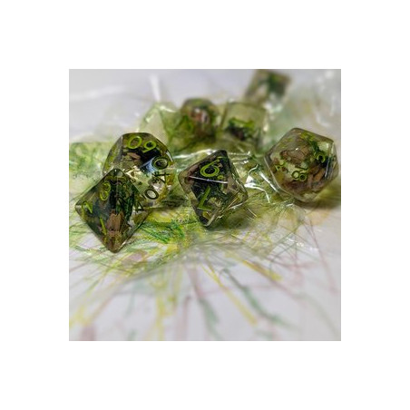 Repliquant - Set de 7 dés - Résine Symbiote Druidique