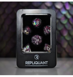 Repliquant - Set de 7 dés - Résine Ecailles Violettes
