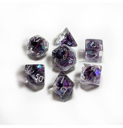 Repliquant - Set de 7 dés - Résine Ecailles Violettes