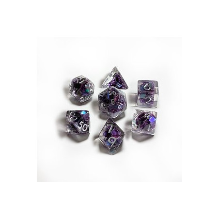 Repliquant - Set de 7 dés - Résine Ecailles Violettes