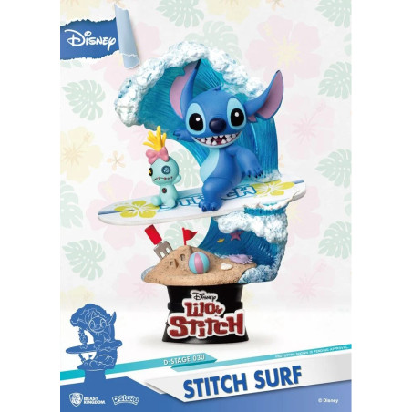 Disney - Diorama D-Stage Stitch Surf 15cm