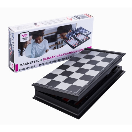 Echecs et Backgammon Magnétique Pliable