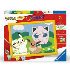 CreArt Kids - 18x24cm - Portrait de groupe Pokemon
