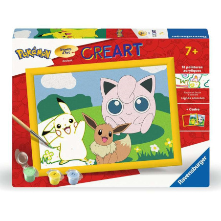 CreArt Kids - 18x24cm - Portrait de groupe Pokemon
