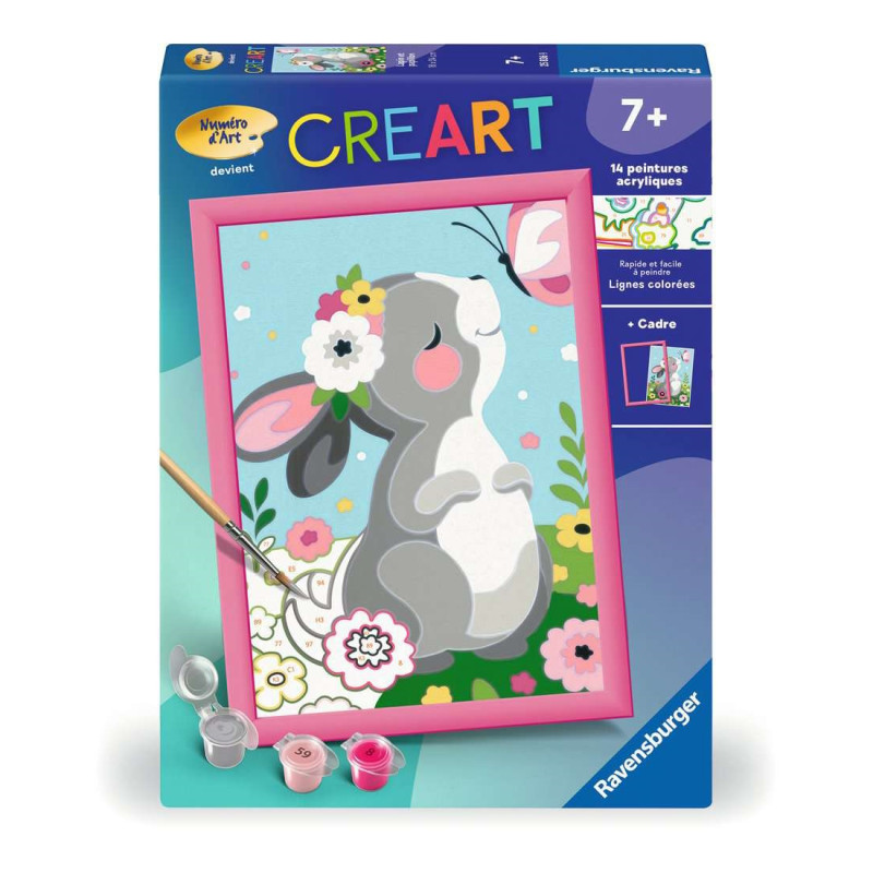 CreArt Kids - 18x24cm - Lapin et Papillon CreArt Kids - 18x24cm - Lapin et Papillon