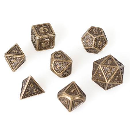 Epic Forge - Set de 7 dés métal - Dragon Scale Gol