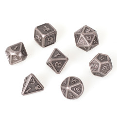 Epic Forge - Set de 7 dés métal - Solid Silver