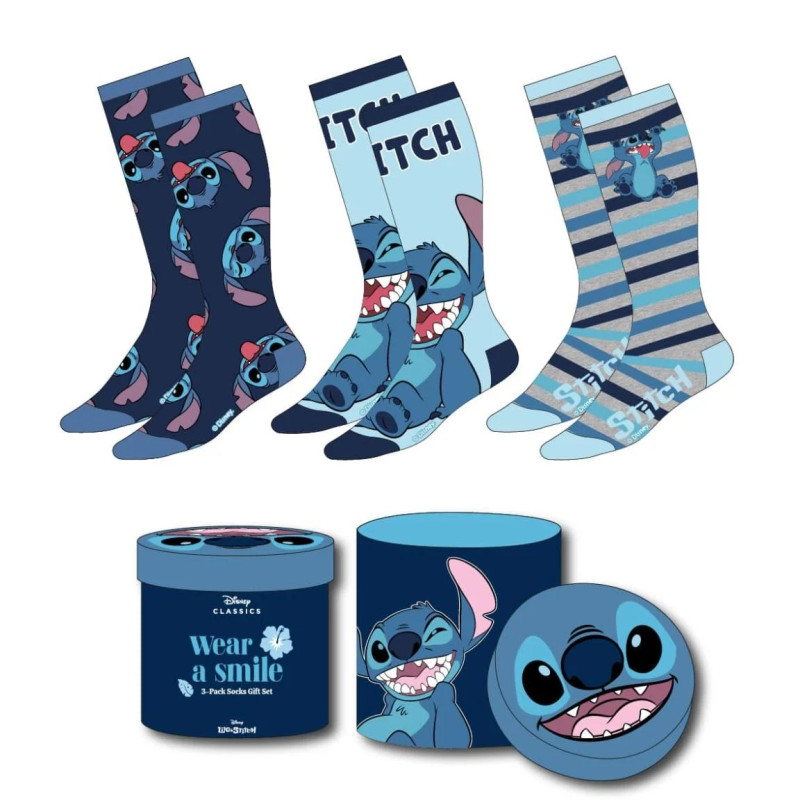 Chaussettes Stitch - Pack 3 paires 36-43