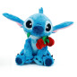 Peluche Stitch avec Rose 25cm