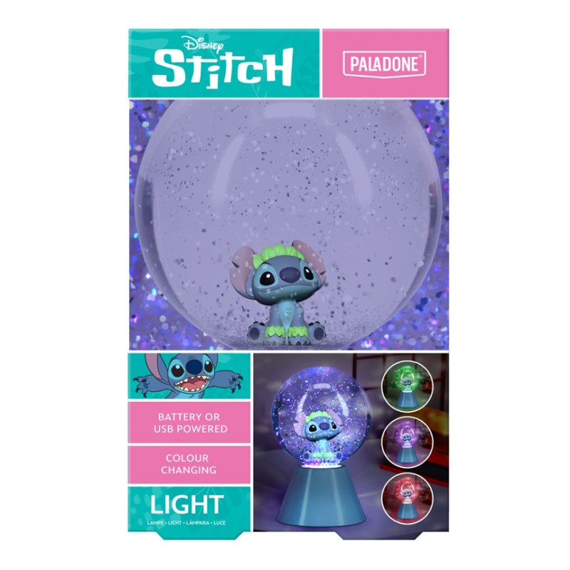 Lampe LED Disney Stitch Glitter Ball 17cm