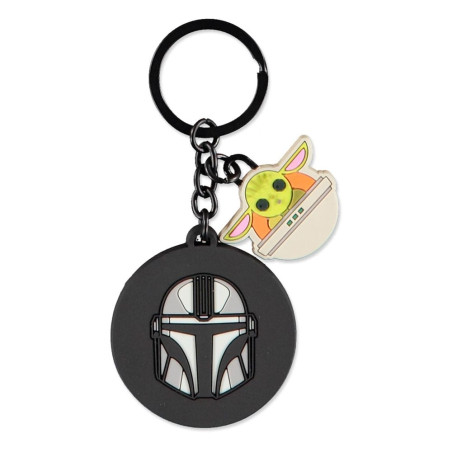 Porte-Clefs Star Wars Mandalorian & Grogu Caoutcho