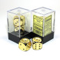 Set de 2 D6 Or Chessex 16mm