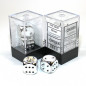Set de 2 D6 Argent Chessex 16mm