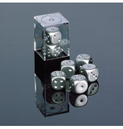 Set de 2 D6 Aluminium (Matte) Chessex 16mm