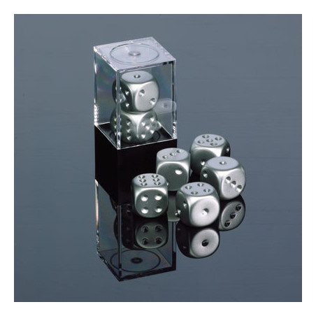 Set de 2 D6 Aluminium (Matte) Chessex 16mm