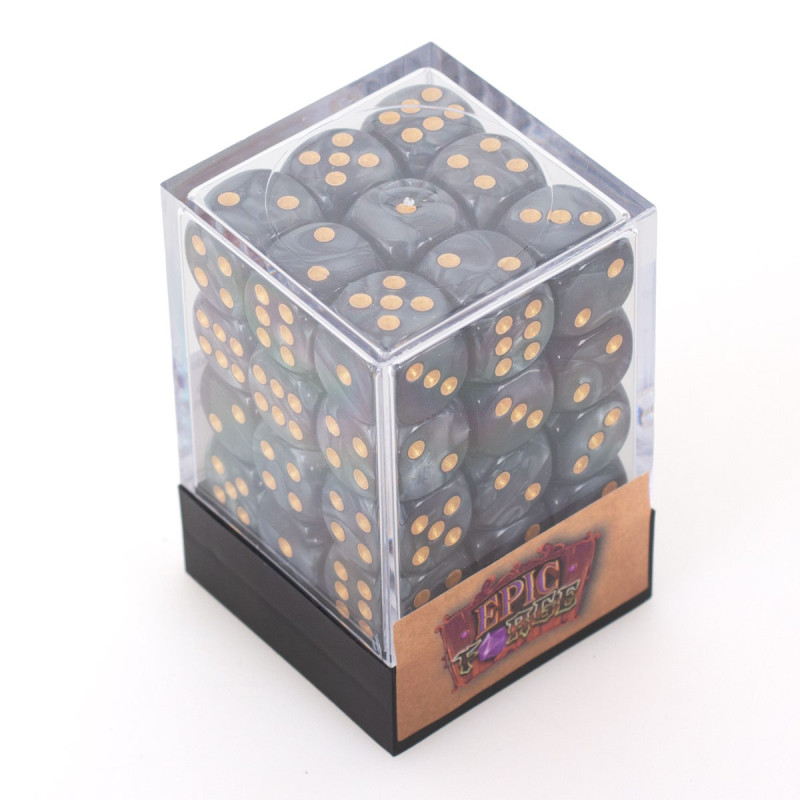 Set de 36 dés 6 12mm Noir (Epic Forge)