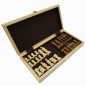 Jeu d'échecs pliant marqueté 28cm Jeu d'échecs pliant marqueté 28cm