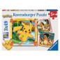 Puzzles 3x49p - Pikachu, Dracaufeu et Evoli