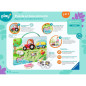 Play+ Puzzle en bois aimanté : Apprendre à compter à la ferme