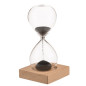 Sablier Magnétique Décoratif sur Socle en Bois Sablier Magnétique Décoratif sur Socle en Bois