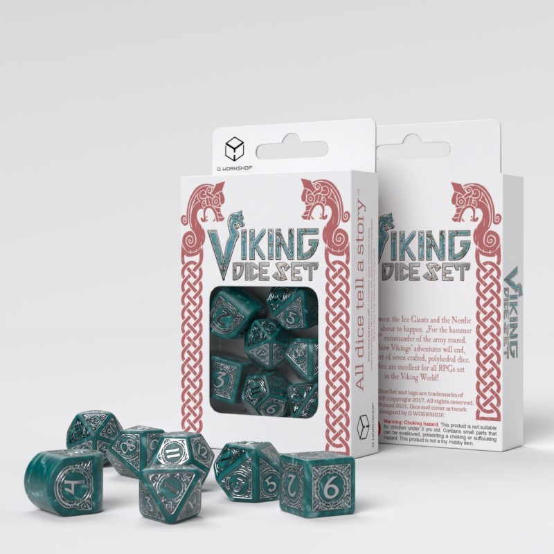 Série de 7 dés RPG Modernes Viking Mjolnir QWorkshop