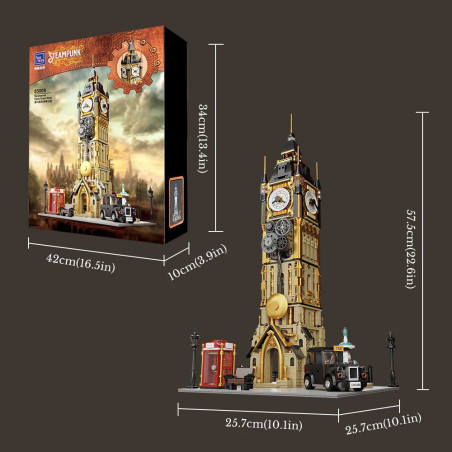 Pantasy - Steampunk Clock Tower Park - 58cm, 2460pcs