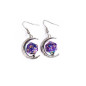 Boucles d'oreilles Lune D20 - Violette