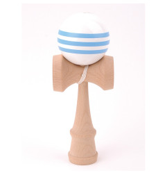 Kendama Hêtre Boule 6cm Blanche et Bleu