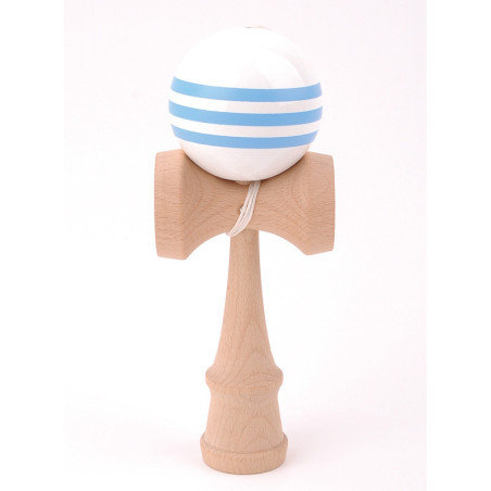 Kendama Hêtre Boule 6cm Blanche et Bleu