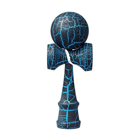 Kendama Crackle Boule 6cm Noir et Bleu