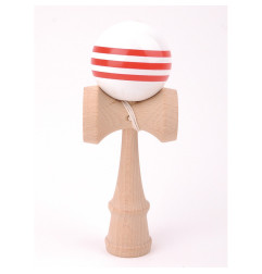 Kendama Hêtre Boule 6cm Blanche et Rouge