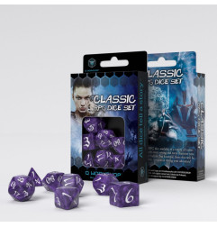 Q Workshop - Set de 7 dés - Lavender & White