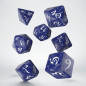 Q Workshop - Set de 7 dés - Cobalt & White