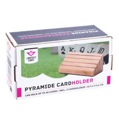 Lot de 2 porte-cartes en bois massif