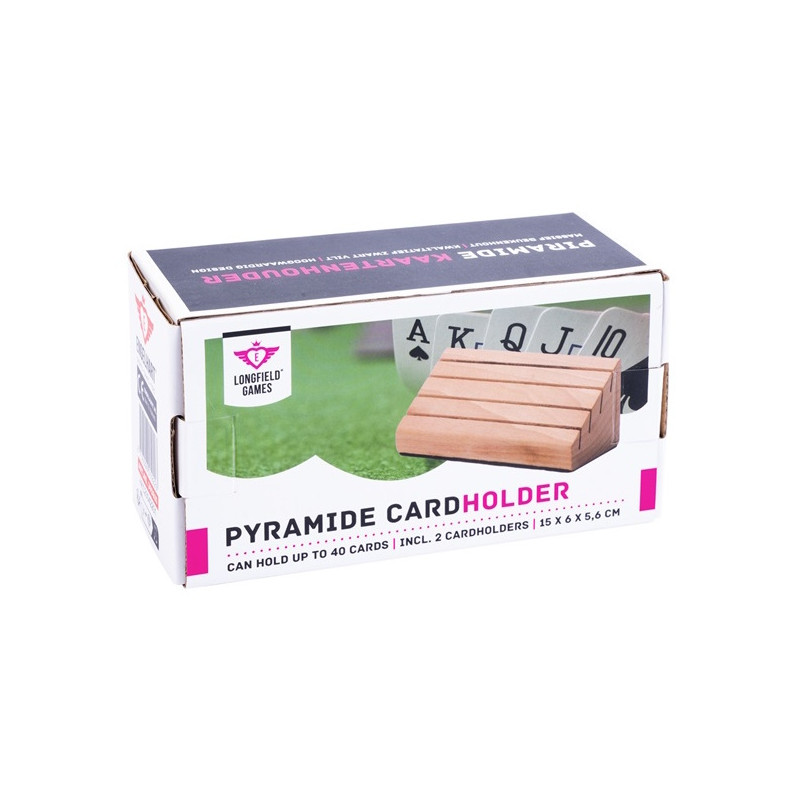 Lot de 2 porte-cartes en bois massif