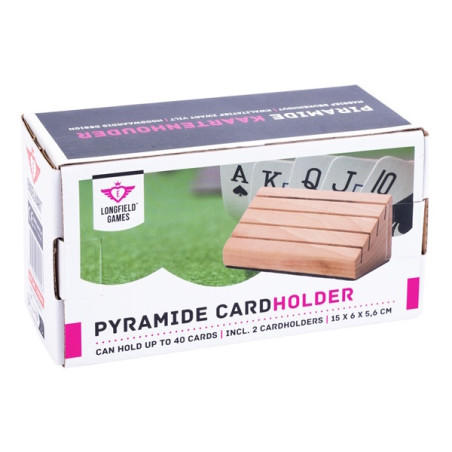 Lot de 2 porte-cartes en bois massif