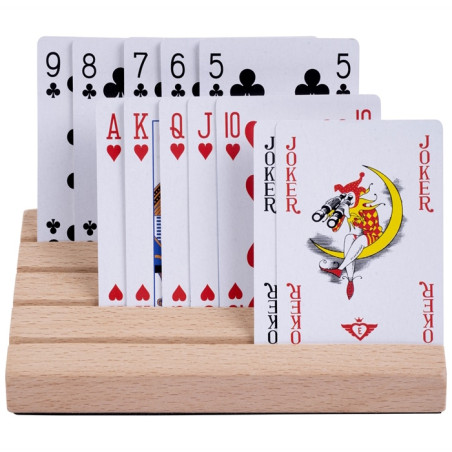 Lot de 2 porte-cartes en bois massif