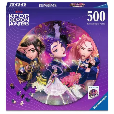 Puzzle 500p Rond - K-Pop Demon Hunters Fans
