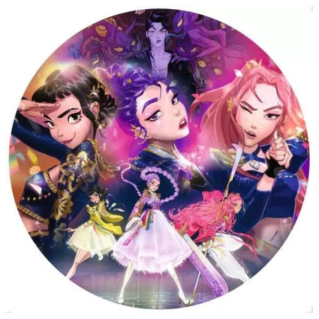 Puzzle 500p Rond - K-Pop Demon Hunters Fans