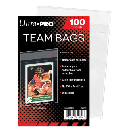 Ultra PRO Team Bags – Pack de 100 pochettes referm