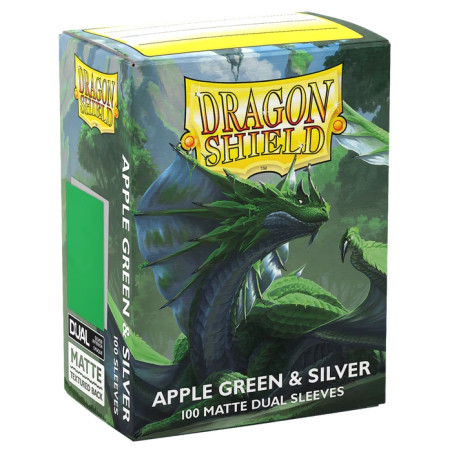 Sleeves DS Dual Matte - Apple Green & Silver (x100