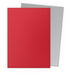 Sleeves DS Dual Matte - Crimson & Silver (x100)