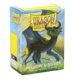 Sleeves DS Dual Matte - Yellow & Silver (x100)