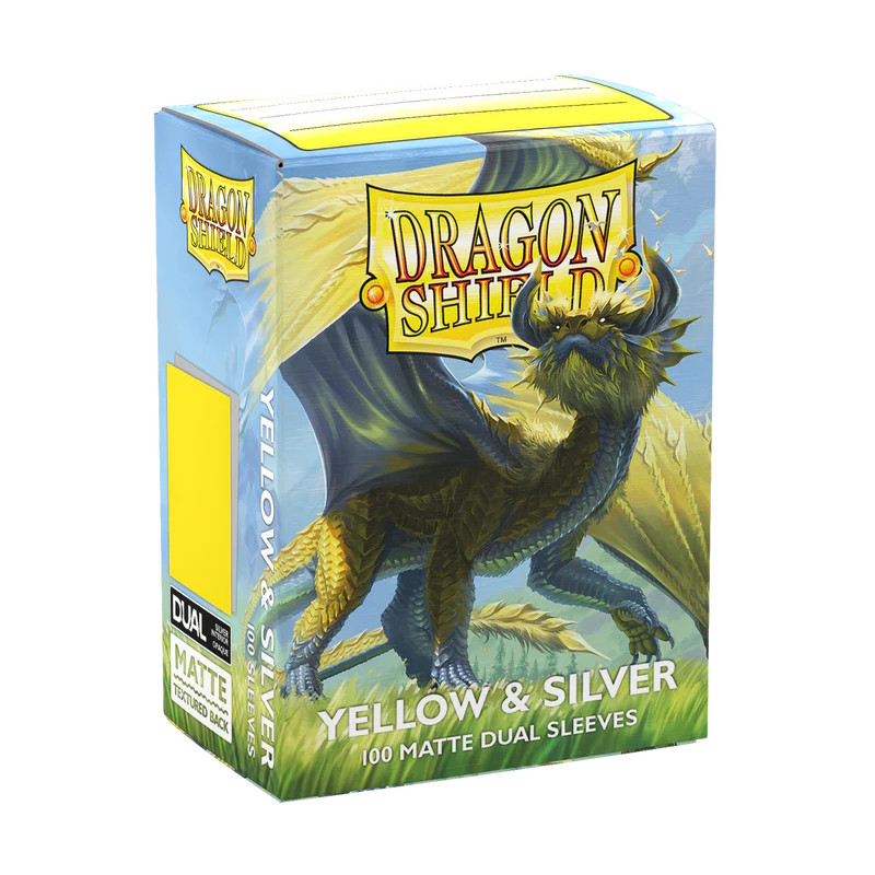 Sleeves DS Dual Matte - Yellow & Silver (x100) Sleeves DS Dual Matte - Yellow & Silver (x100)